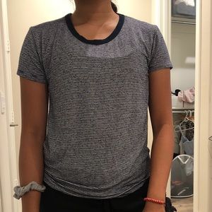 Brandy Melville John Galt Navy/white striped top